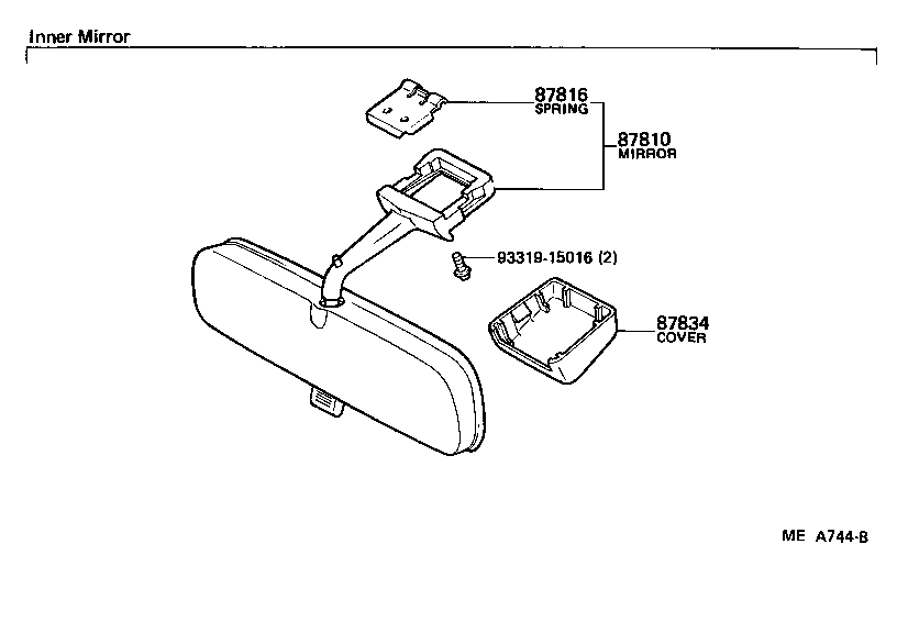 87901-14260 MIRROR SUB-ASSY, OUTER REAR VIEW, RH product image