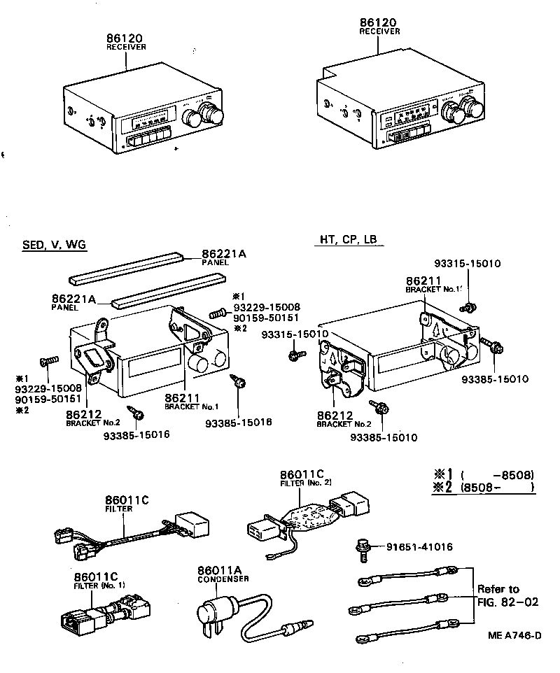 86011-19355 RADIO & SETTING PARTS SET product image