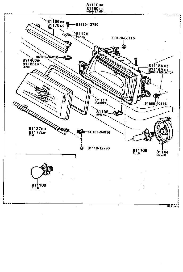81150-80038 HEADLAMP ASSY, LH product image