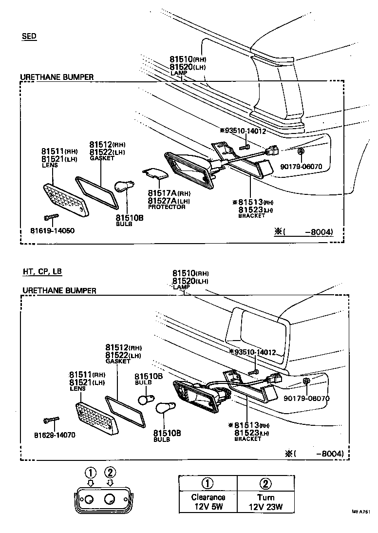 81510-19735 LAMP ASSY, FRONT TURN SIGNAL, RH product image