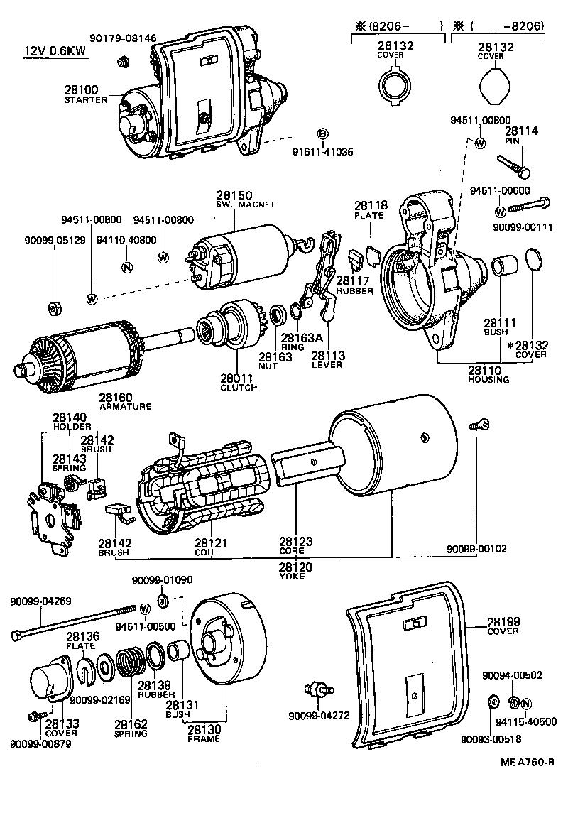 28100-27020 STARTER ASSY product image