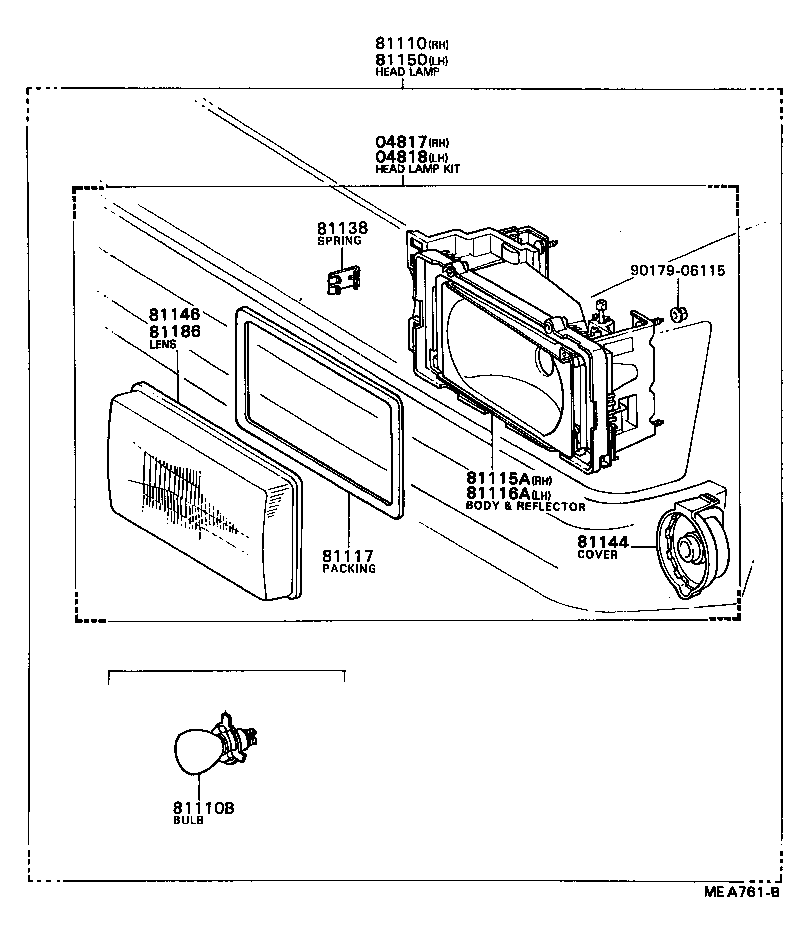 81150-80038 HEADLAMP ASSY, LH product image