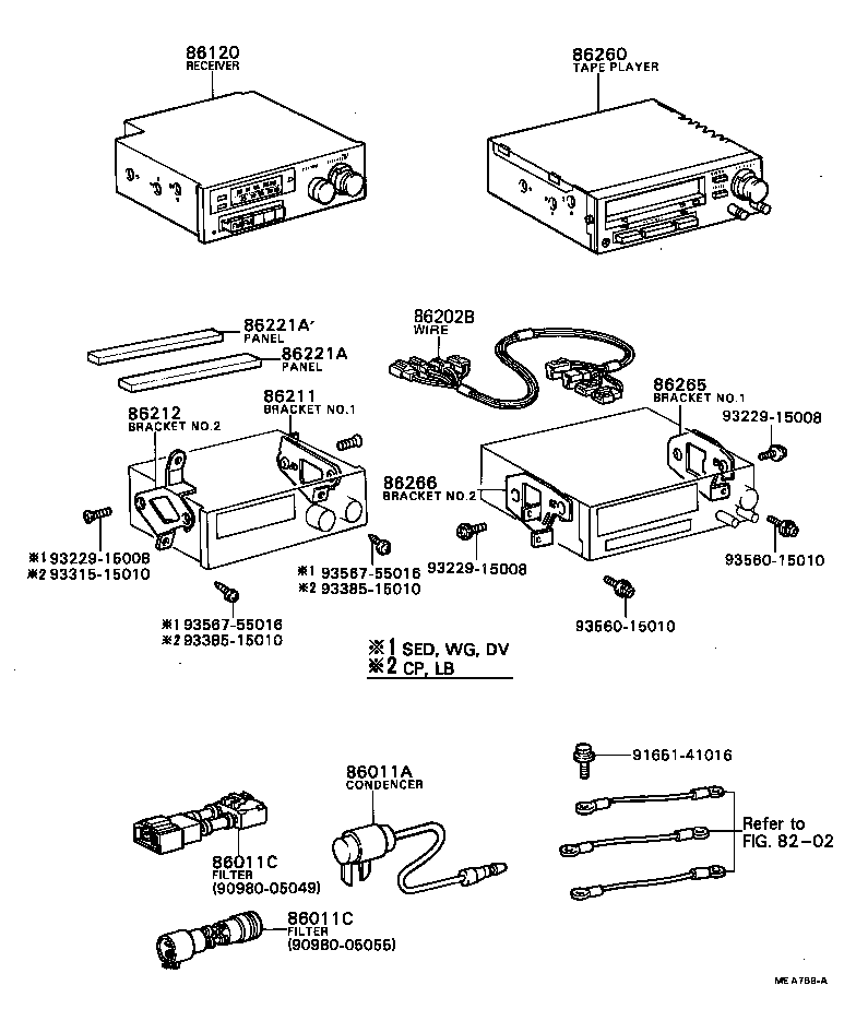 86207-12010 BRACKET, RADIO, NO.1 product image