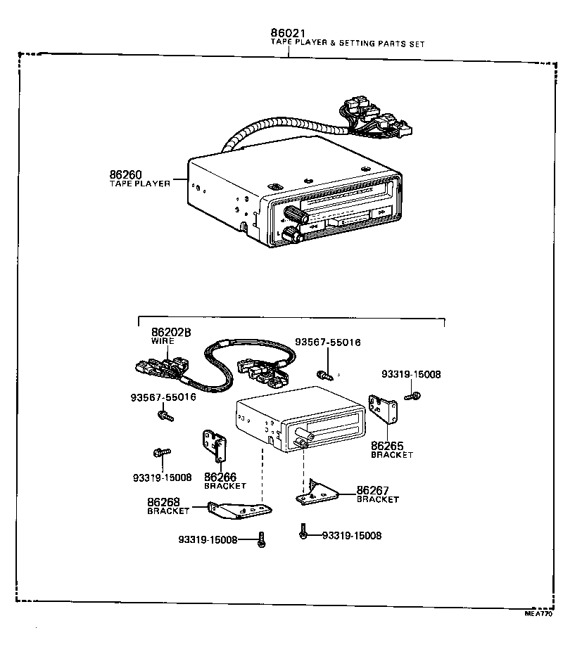 86207-12010 BRACKET, RADIO, NO.1 product image