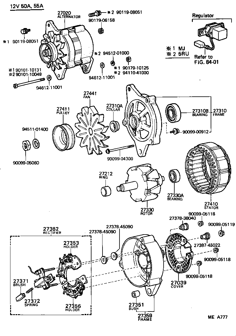 27060-70060 ALTERNATOR ASSY product image