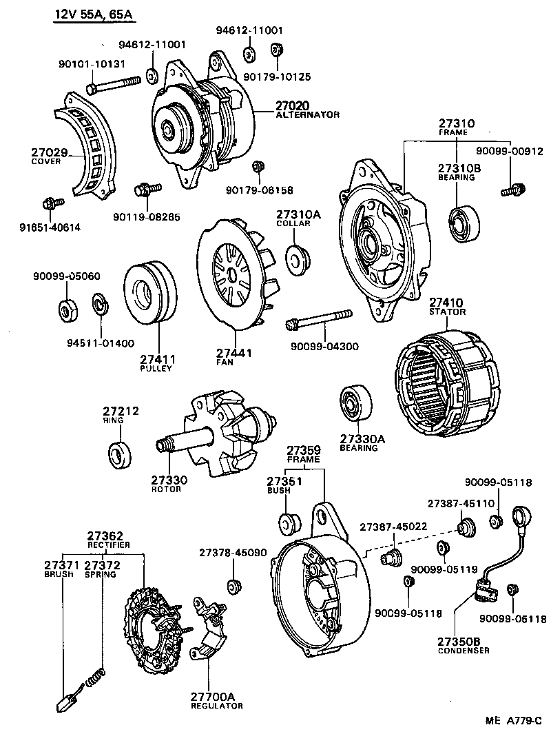 27060-70060 ALTERNATOR ASSY product image