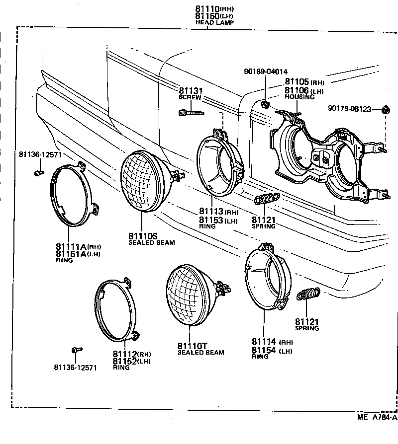 81175-30591 HOUSING SUB-ASSY, HEADLAMP, LH product image