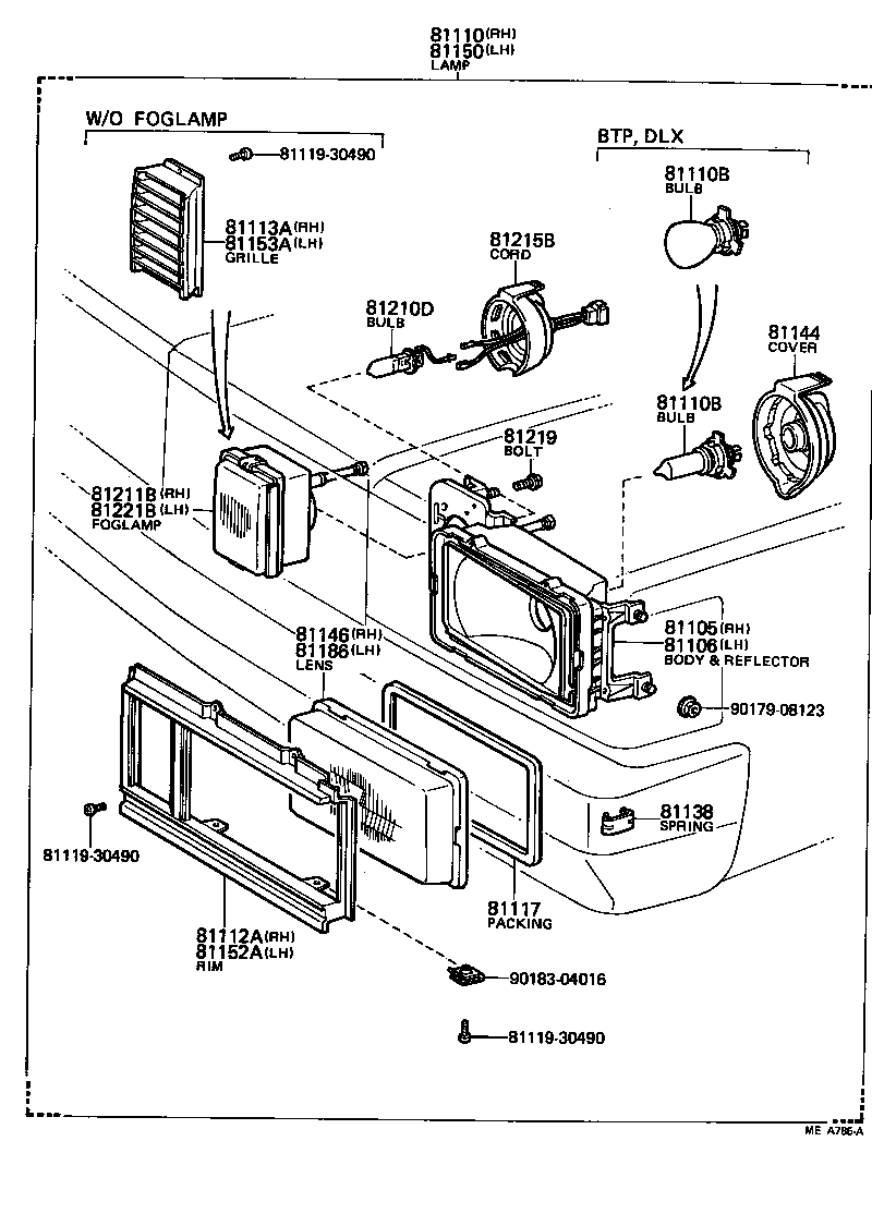 81175-30591 HOUSING SUB-ASSY, HEADLAMP, LH product image