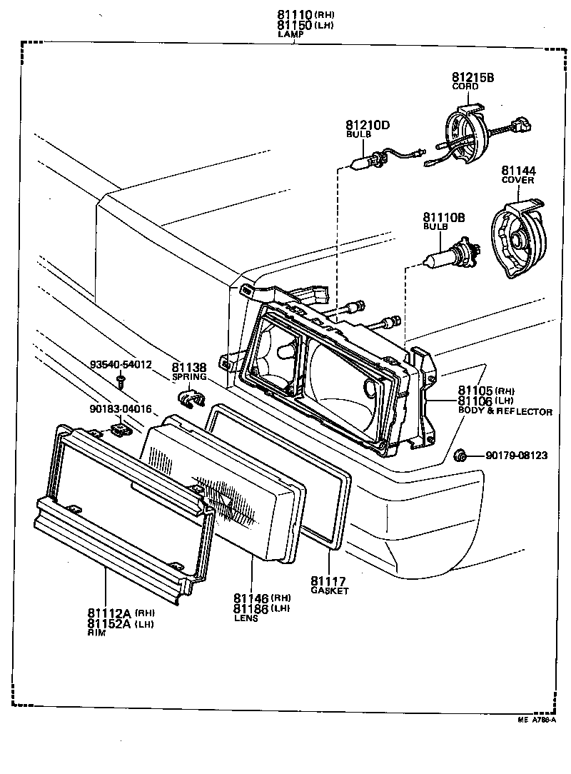 81175-30591 HOUSING SUB-ASSY, HEADLAMP, LH product image