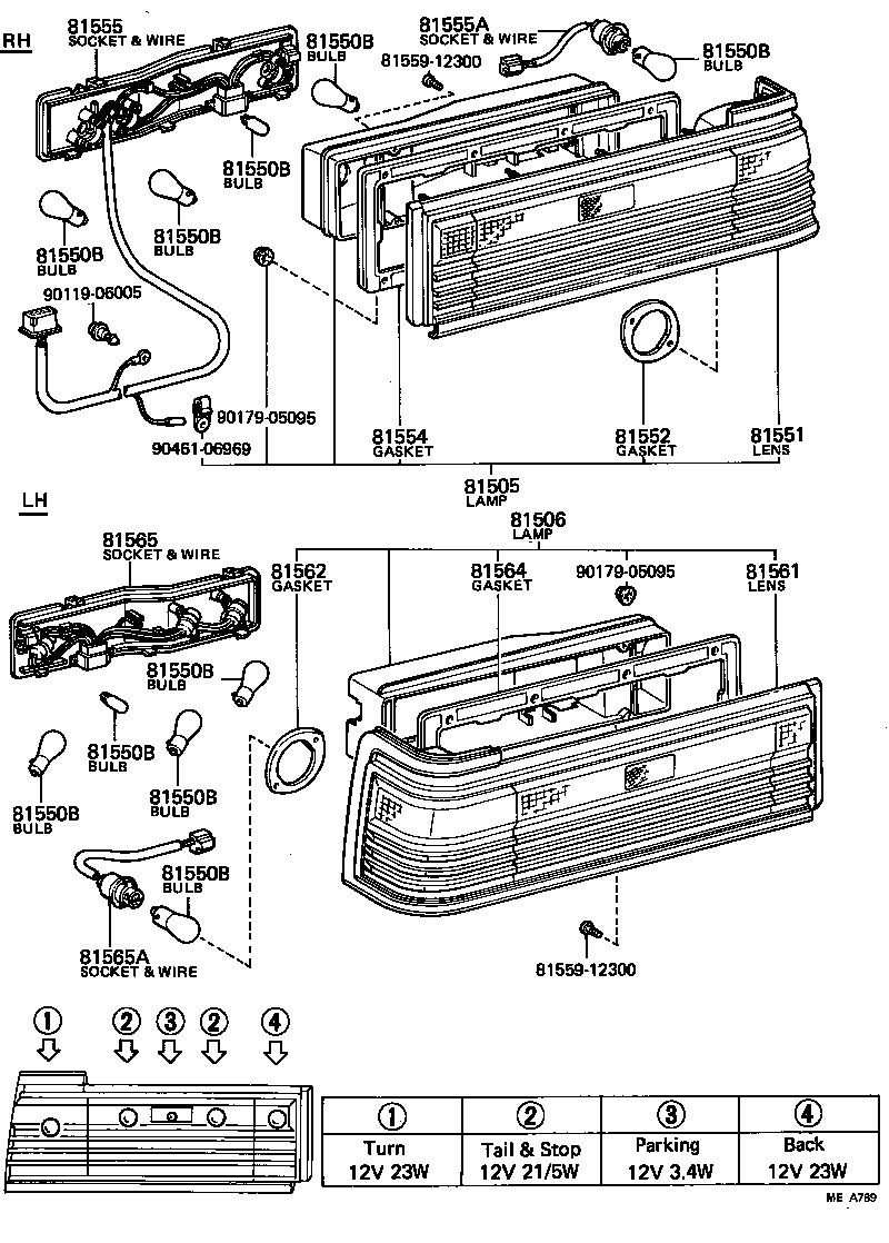 81561-30461 LENS, REAR COMBINATION LAMP, LH product image