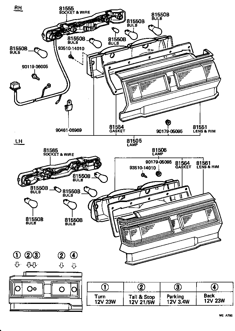81561-30461 LENS, REAR COMBINATION LAMP, LH product image