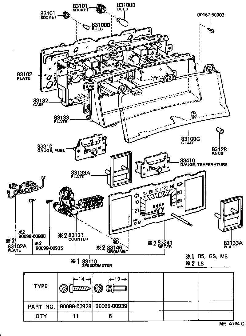 83132-30820 CASE, COMBINATION METER product image