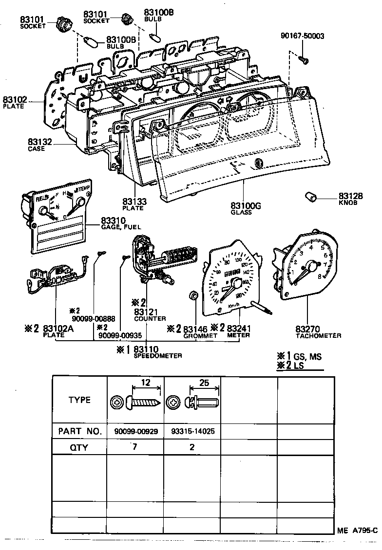83132-30820 CASE, COMBINATION METER product image