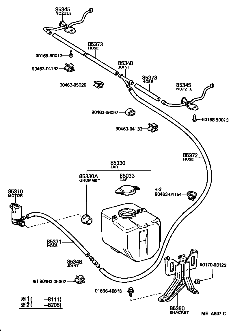 85330-30120 JAR ASSY, WINDSHIELD WASHER product image