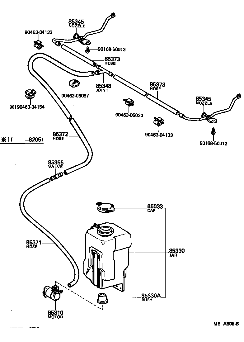 85330-30120 JAR ASSY, WINDSHIELD WASHER product image