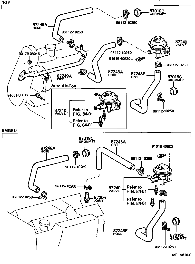 87156-30032 PIPE, HEATER WATER OUTLET, A product image