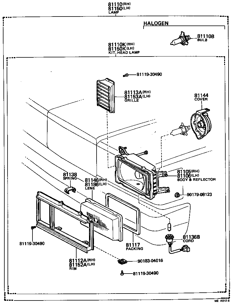 81150-39655 HEADLAMP ASSY, LH product image