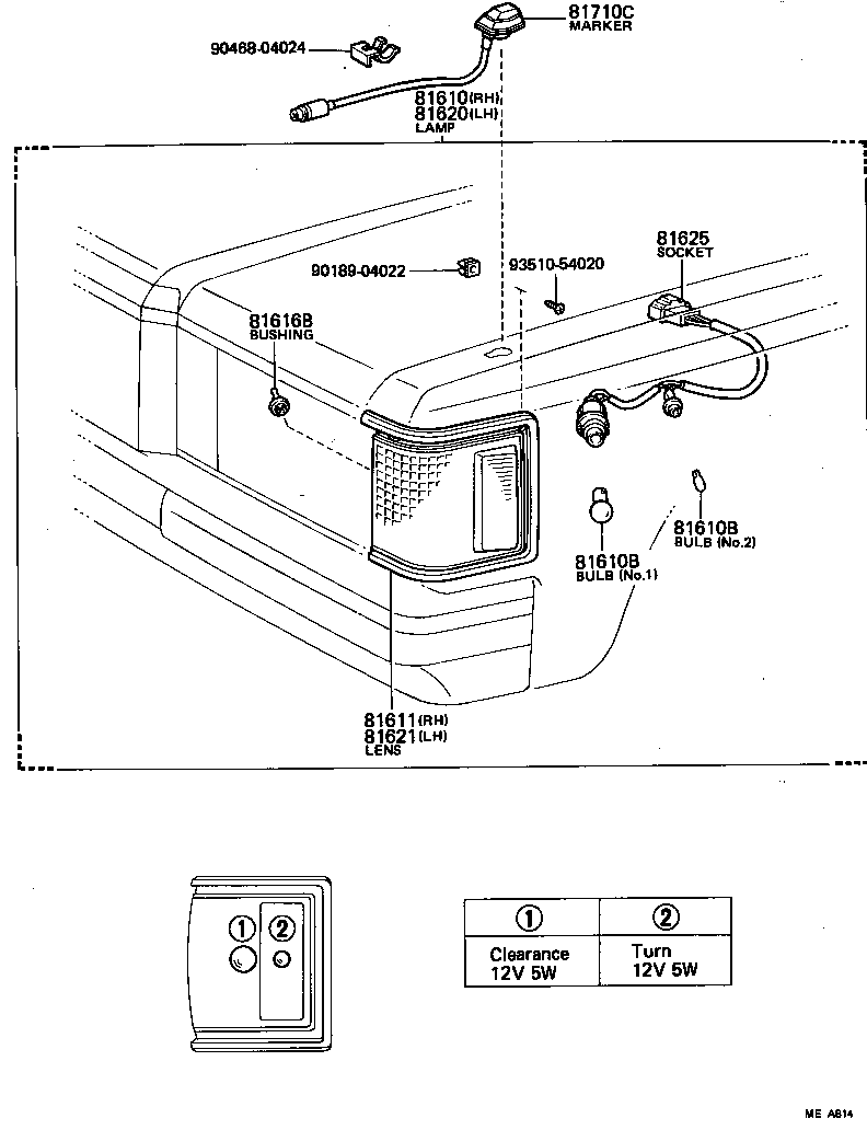 81611-30140 LENS, PARKING & CLEARANCE LAMP, RH product image