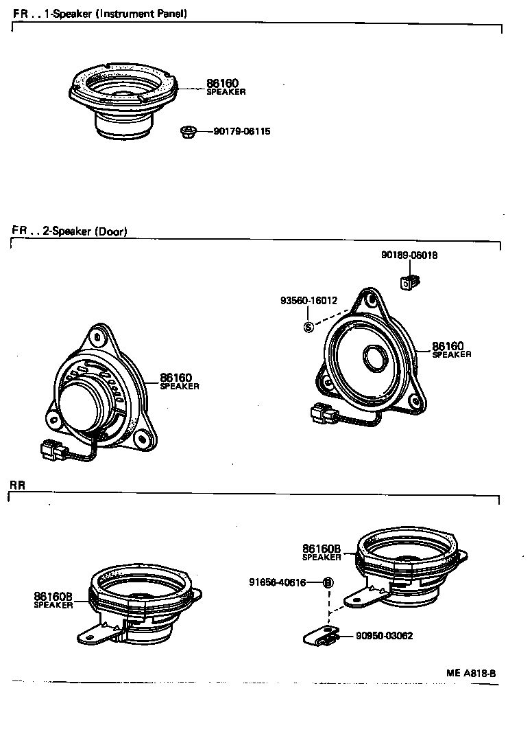 86160-30130 SPEAKER ASSY, REAR product image