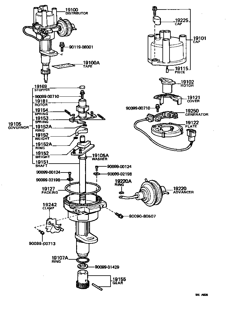 19030-63011 DISTRIBUTOR ASSY product image