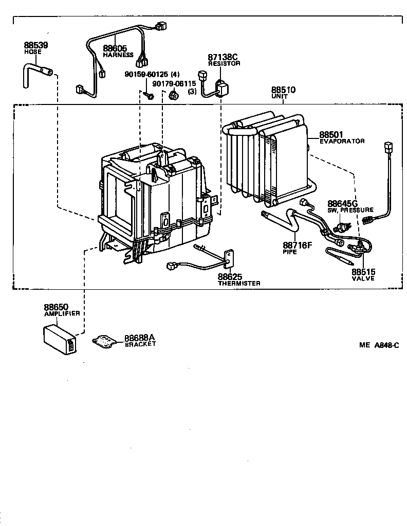 Toyota 88510-14330 UNIT ASSY, COOLER