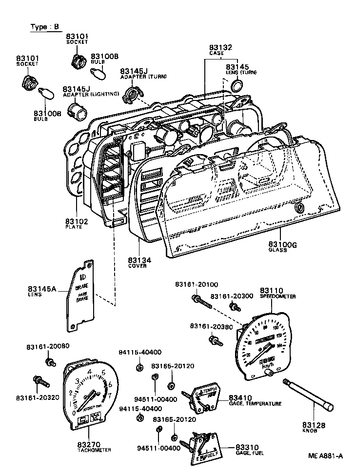 83110-89132 SPEEDOMETER ASSY product image