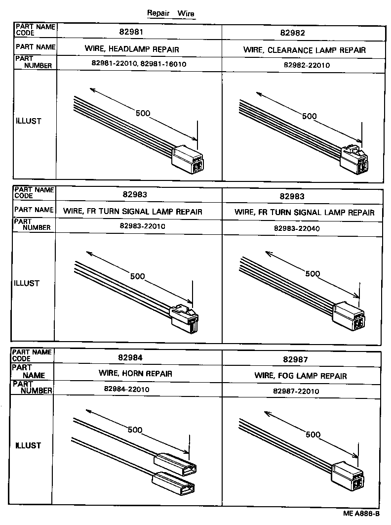 86203-22020 CABLE, BOND, NO.1 product image
