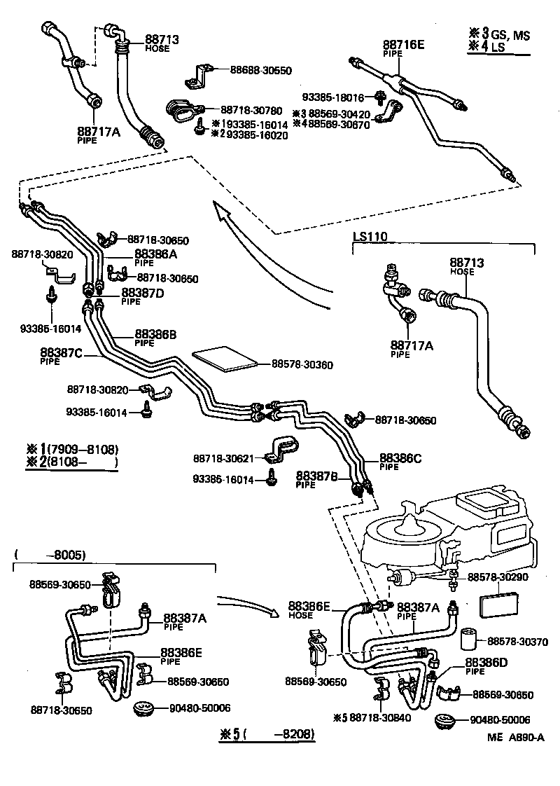 88569-30620 BRACKET, COOLER REFRIGERANT HOSE, NO.2 product image