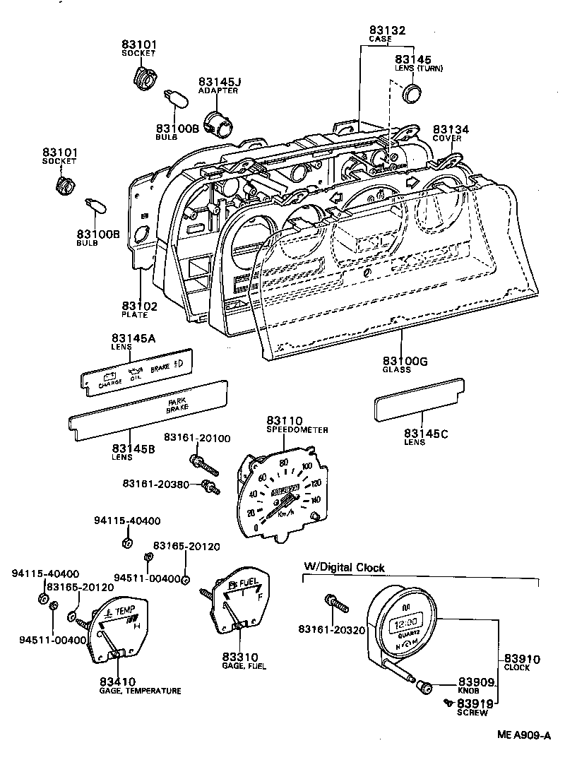 83134-89205 COVER, COMBINATION METER, NO.1 product image
