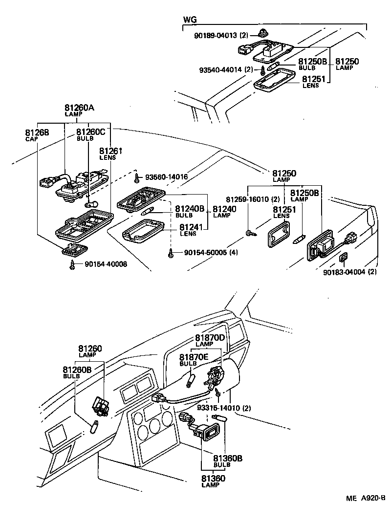 81250-91C01 LAMP ASSY, ROOM, NO.2 product image