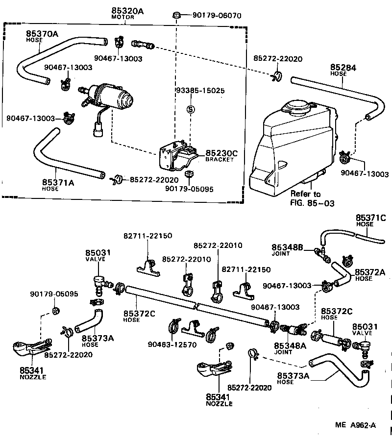 85035-22050 NOZZLE, HEADLAMP CLEANER WASHER product image