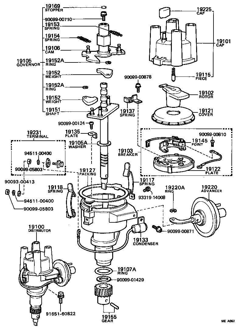 19100-13310 DISTRIBUTOR ASSY product image
