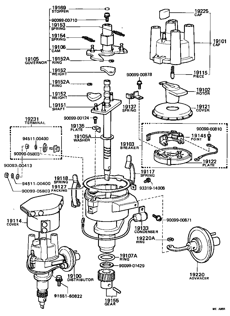 19100-13310 DISTRIBUTOR ASSY product image