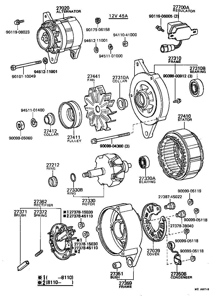 27060-28050 ALTERNATOR ASSY product image