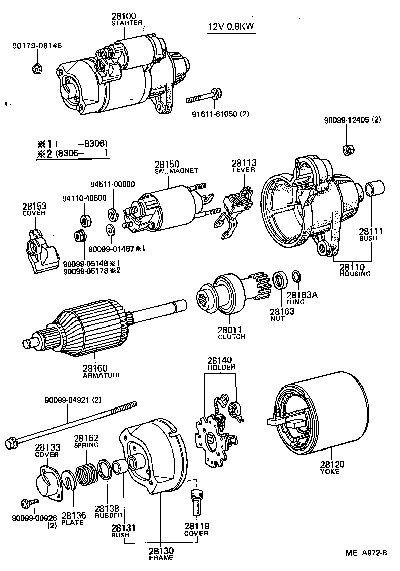 28150-63020 SWITCH ASSY, MAGNET STARTER product image