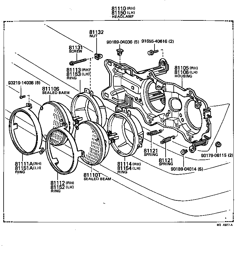 81150-80397 HEADLAMP ASSY, LH product image