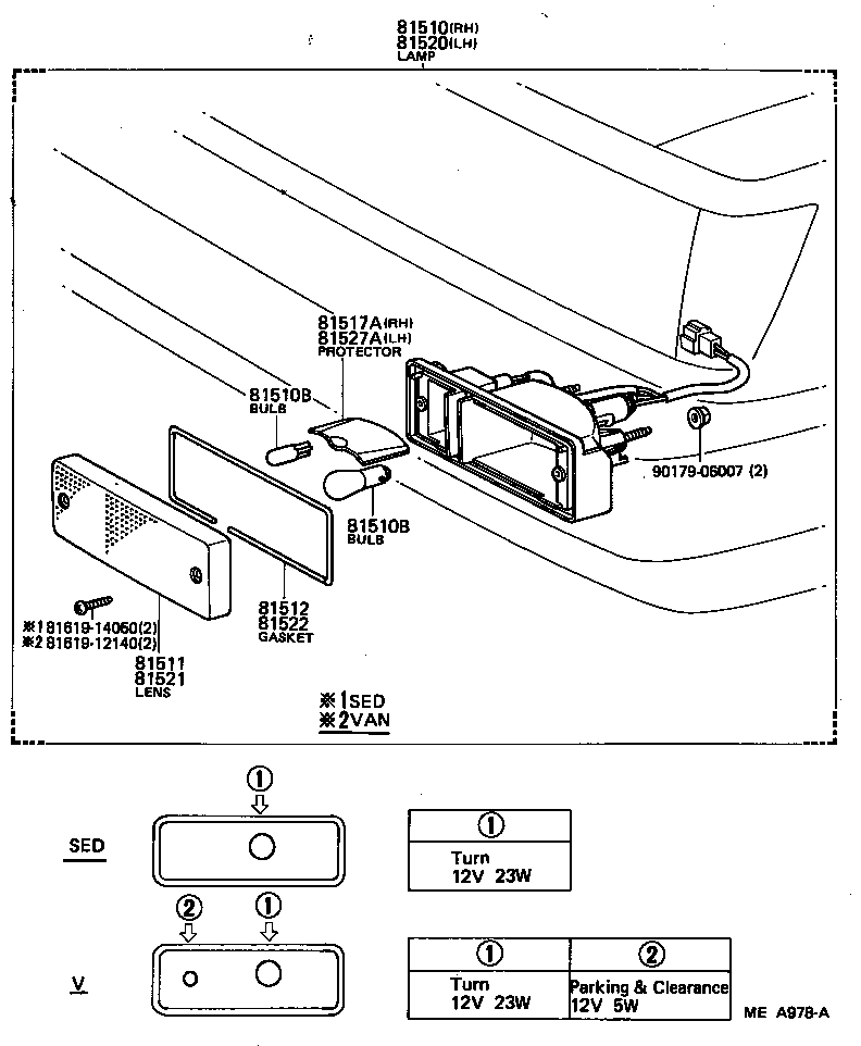 81520-80007 LAMP ASSY, FRONT TURN SIGNAL, LH product image