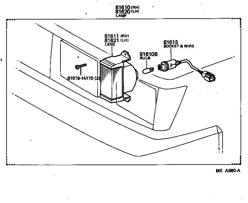 81615-14170 SOCKET AND WIRE, CLEARANCE LAMP product image