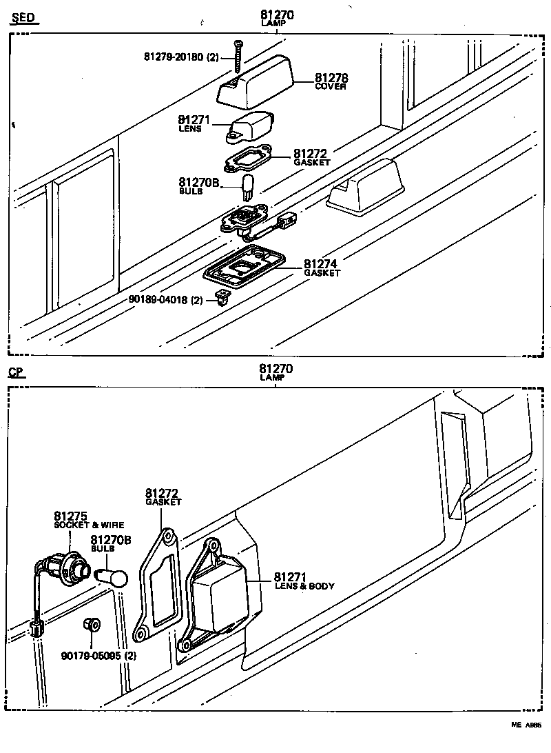 81275-14180 SOCKET AND WIRE, LICENSE PLATE LAMP product image