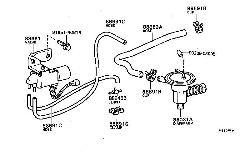 87207-24020 PIPE SUB-ASSY, VACUUM product image