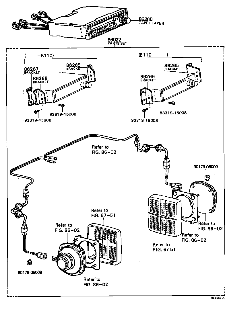 86011-39155 RADIO & SETTING PARTS SET product image