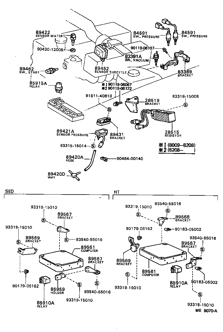 89669-22030 BRACKET, FUEL INJECTION COMPUTER product image