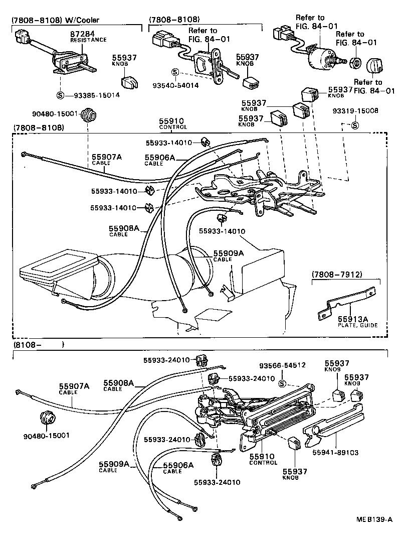 55910-89111 CONTROL ASSY, HEATER OR BOOST VENTILATOR product image