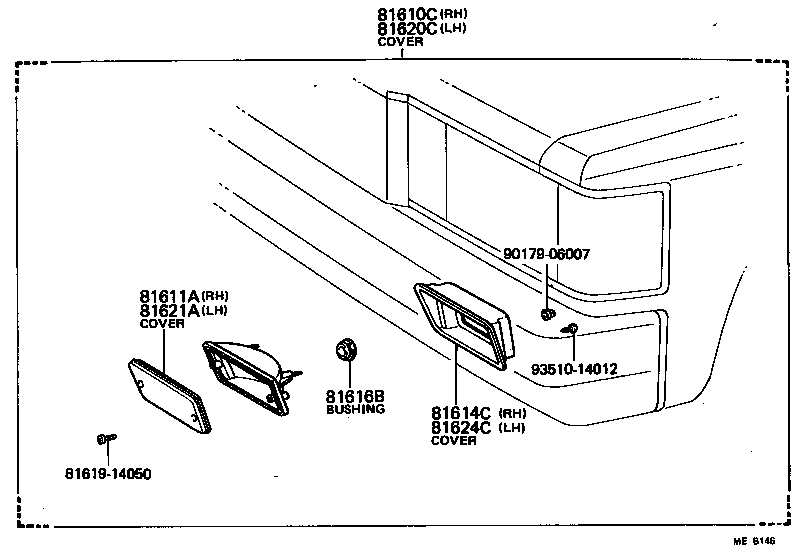 81611-30140 LENS, PARKING & CLEARANCE LAMP, RH product image