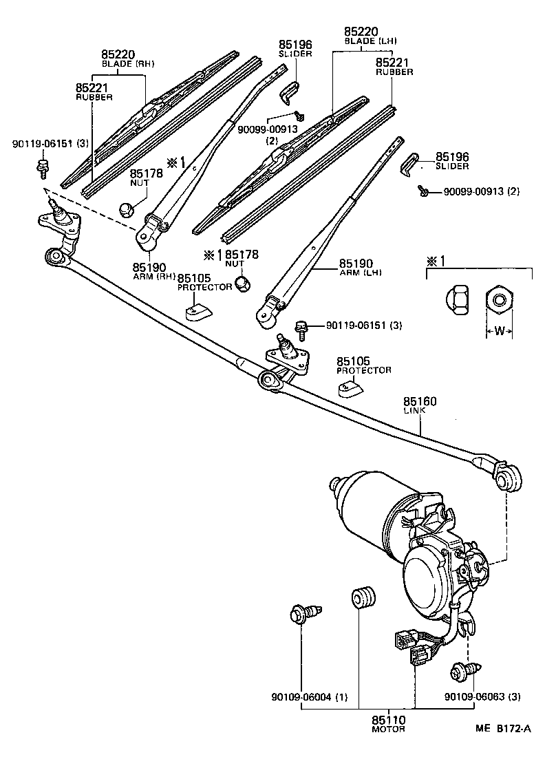 85210-14100 ARM ASSY, WINDSHIELD WIPER product image