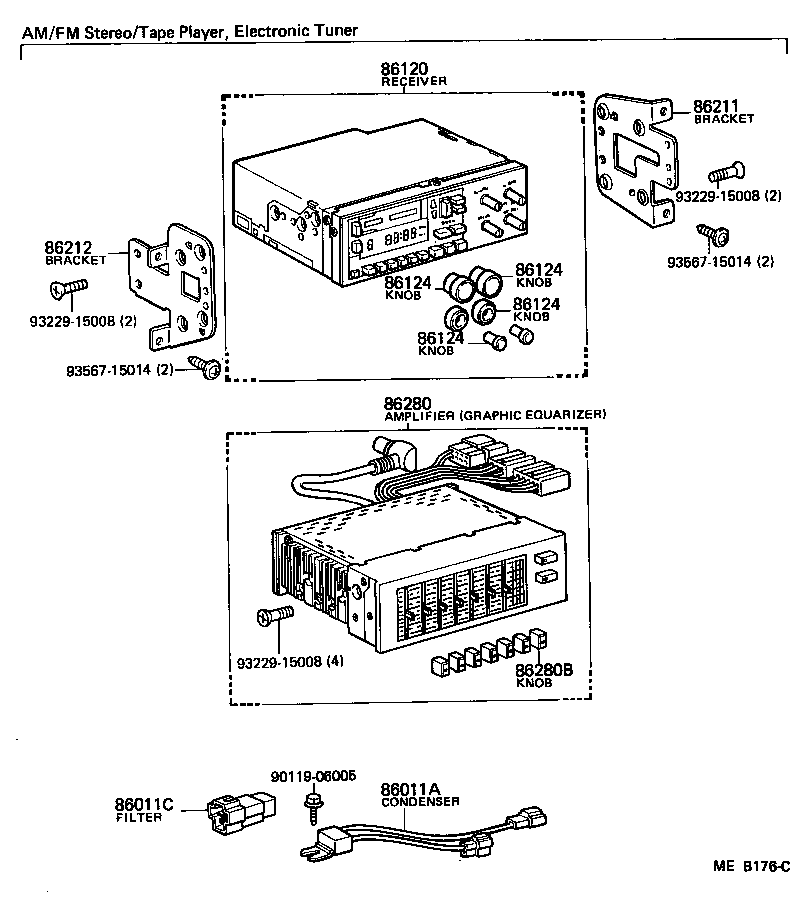 86211-14140 BRACKET, RADIO, NO.1 product image