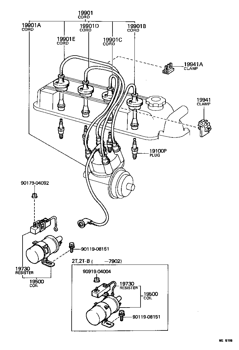 19941-88210 CLAMP, RESISTIVE CORD, NO.1 product image