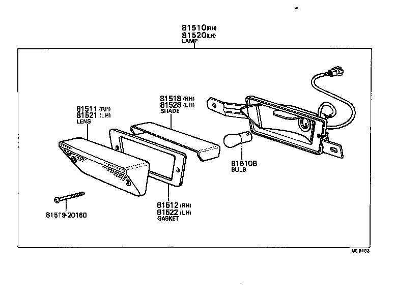 81520-20221 LAMP ASSY, FRONT TURN SIGNAL, LH product image