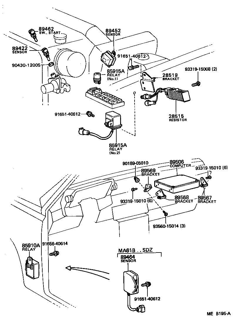 89561-14110 COMPUTER SET, FUEL INJECTION product image