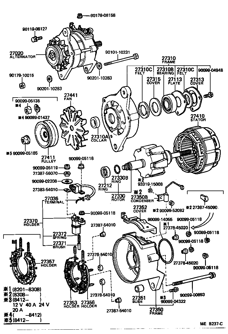 27020-54030 ALTERNATOR ASSY product image